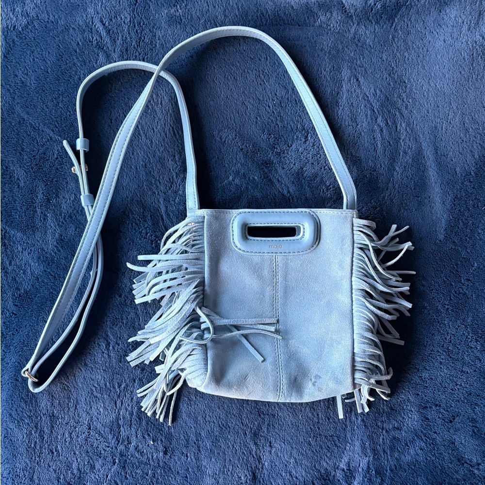 Blue Fringe Purse